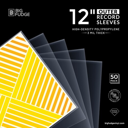BIG FUDGE Premium Master Vinyl Record Sleeves - 50x Record Inner