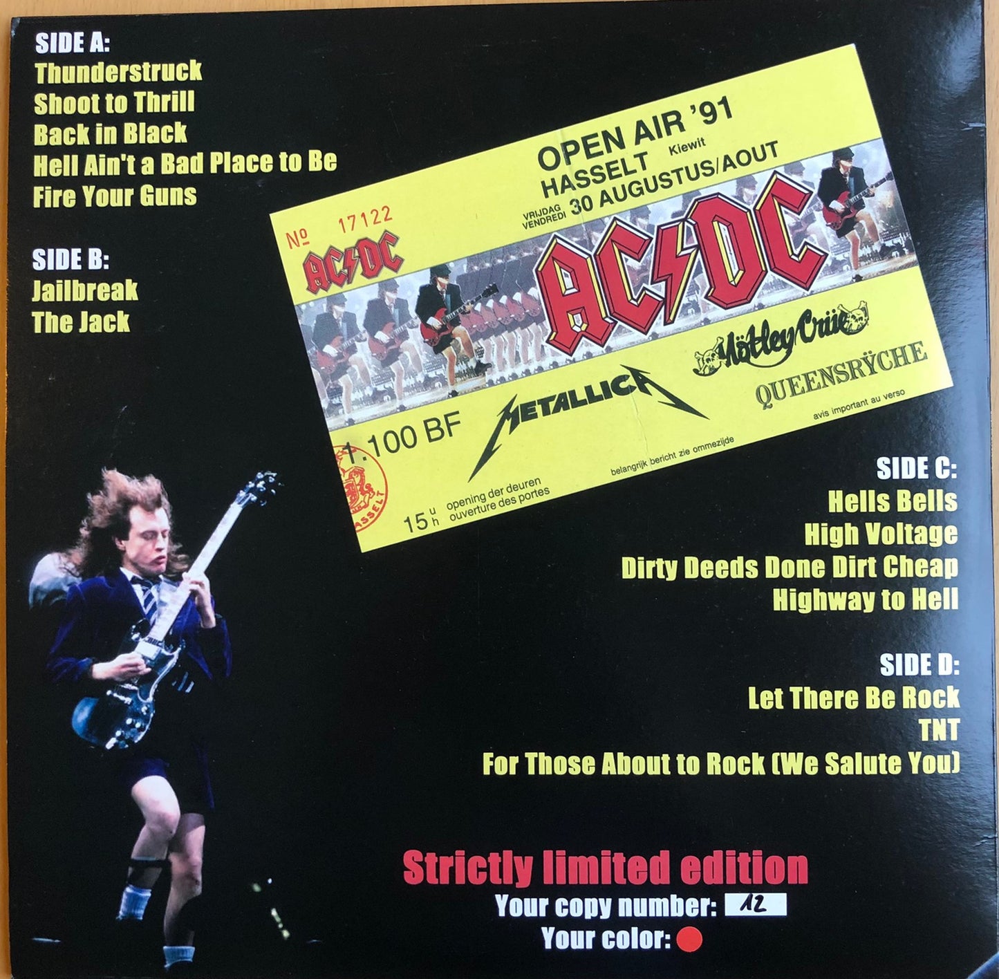 AC/DC - Back In Belgium '91 - 2xLP - yellow vinyl