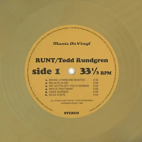 Todd Rundgren – Runt - gold vinyl